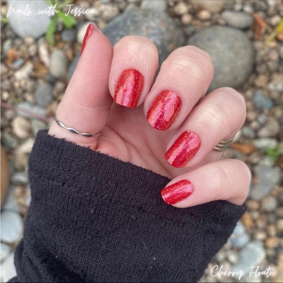 *Retired* Color Street: Cherry Float | Scarlet Red Glitter Valentine’s Day - Picture 9 of 15